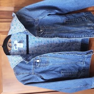 Gap jean hooded jacket girls size XL